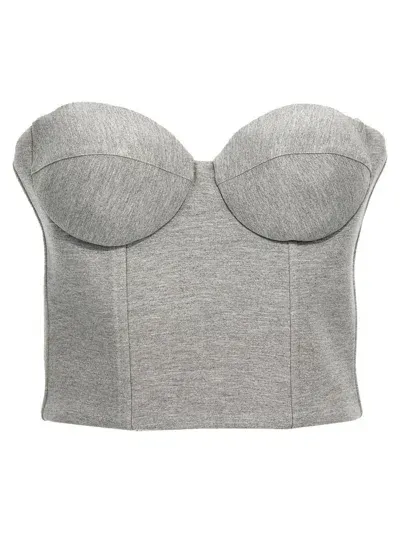 Giuseppe Di Morabito Top Cropped Bustier In Grey