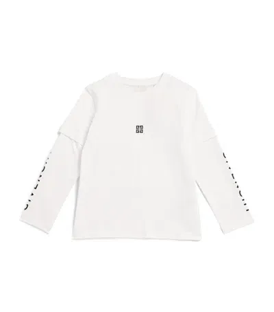 Givenchy Kids' 4g Double-sleeve T-shirt In White