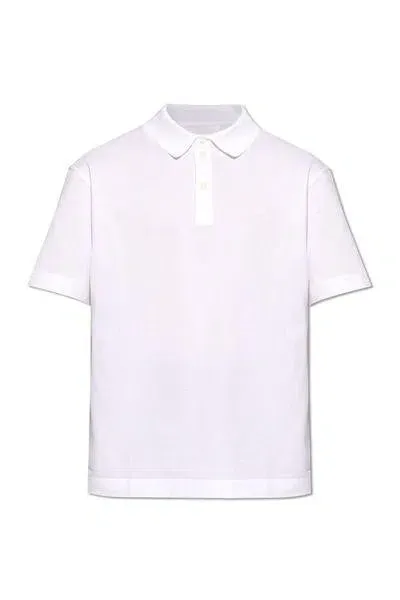 Givenchy 4g Logo Cotton Polo Shirt In White