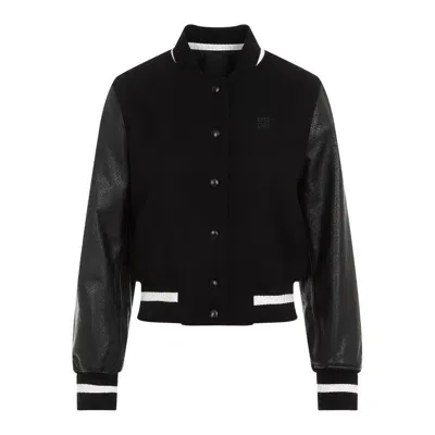 Givenchy 4g Motif Bomber Jacket In Black