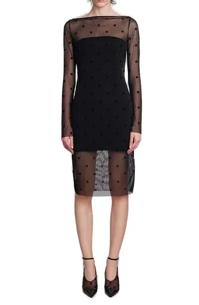 Givenchy 4g Motif Midi Dress In Black