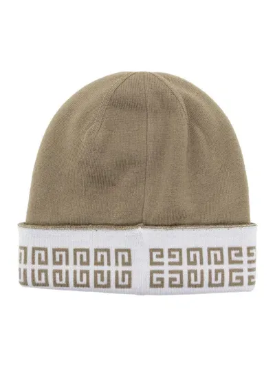 Givenchy 4g-print Wool Beanie In Braun