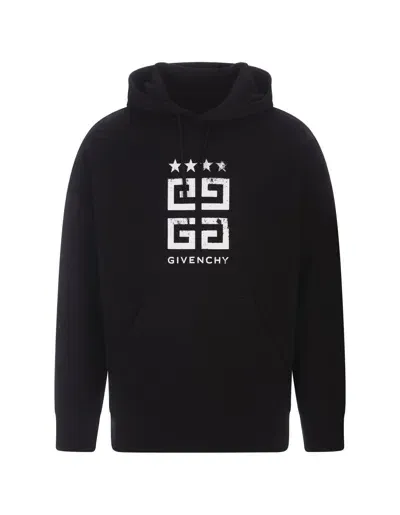 Givenchy 4g-print Cotton Hoodie In Black