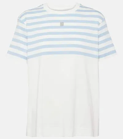 Givenchy 4g Striped Cotton T-shirt In White