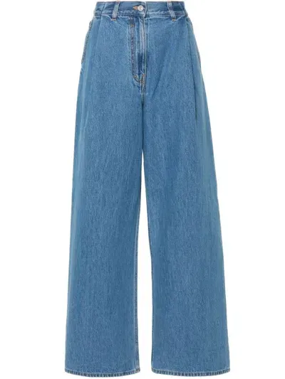 Givenchy 4g-motif Cotton Jeans In Blue