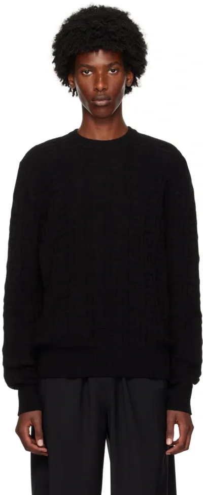 Givenchy Black 4g Sweater In 001-black