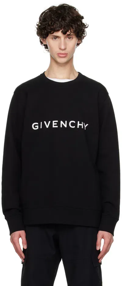 Givenchy Black 4g Sweatshirt In 001-black