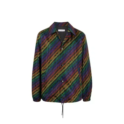 Givenchy Rainbow Chain Nylon Jacket In Black