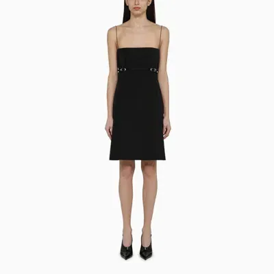 Givenchy Black Cotton Blend Mini Dress With Straps