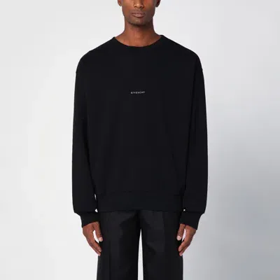 Givenchy Black Cotton Sweatshirt With Logo