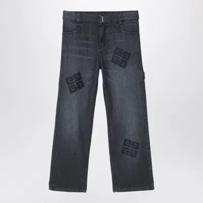 Givenchy Kids' Black Denim Jeans With Logos