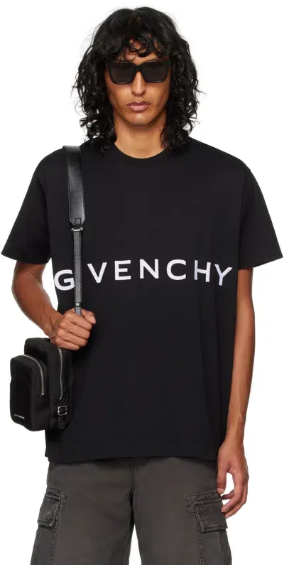 Givenchy Black '' 4g Oversized T-shirt In 001-black