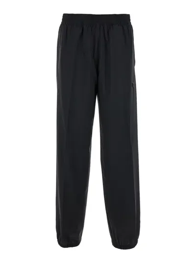 Givenchy Black Pants With Elastic Waistband In Wool Man