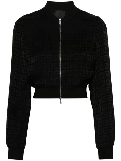 Givenchy 4g Jacquard Bomber Jacket In Black