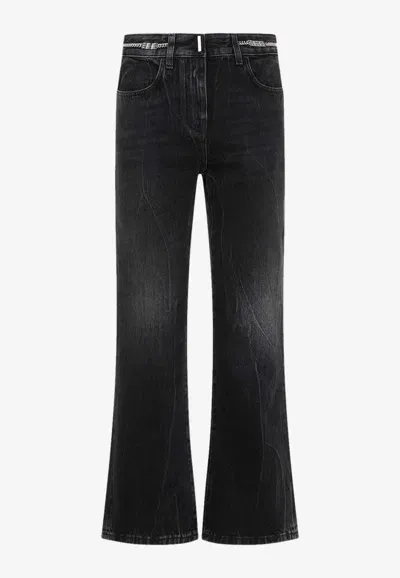 Givenchy Boot-cut 4g Chains Jeans In Multicolor