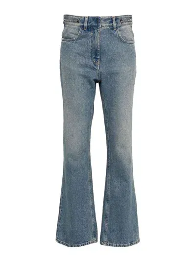 Givenchy Bootcut Jeans With Chain Details In Mediumblue