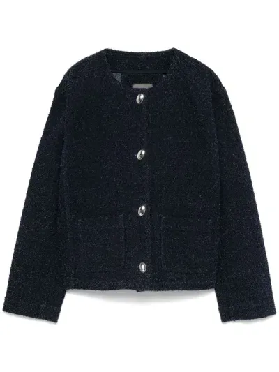 Givenchy Bouclé-design Jacket In Blue