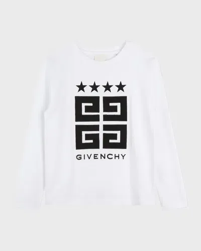 Givenchy Kids' Boy's 4g Logo-print T-shirt In White