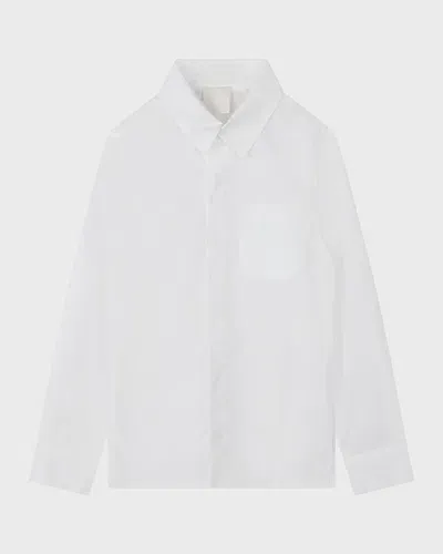 Givenchy Kids' Boy's Button Down 4g Shirt In White