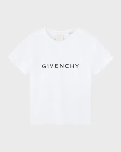 Givenchy Kids' Boy's Classic Logo-print T-shirt In White