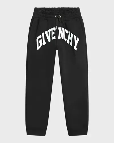 Givenchy Kids' Logo-print Tapered Track Pants In Black