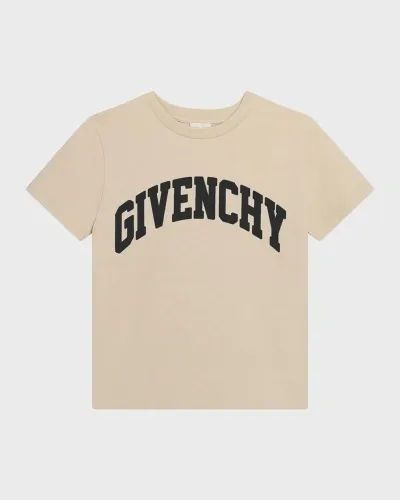 Givenchy Kids' Logo-print Cotton T-shirt In Neutrals