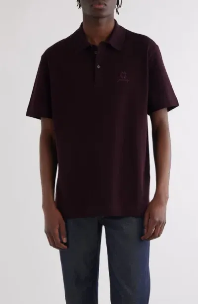 Givenchy Men's Pique Signature Polo Shirt In Burgundy