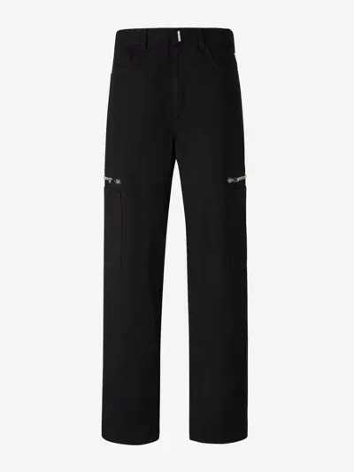 Givenchy Logo-print Straight-leg Jeans In Black