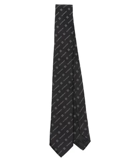 Givenchy Dagonal Logo Tie Accessories In Black