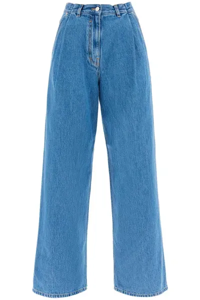 Givenchy Double Pleated Jeans With A In Blue