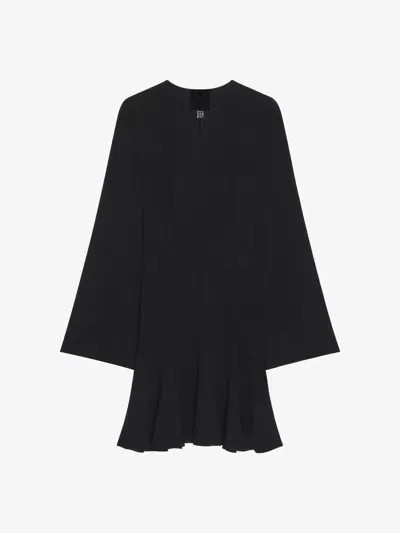 Givenchy Dress In Crepe And Satin With 4g Detail In Black