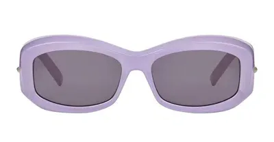 Givenchy Eyewear Rectangle Frame Sunglasses In Purple