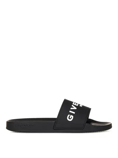 Givenchy Flat Sandals In Black