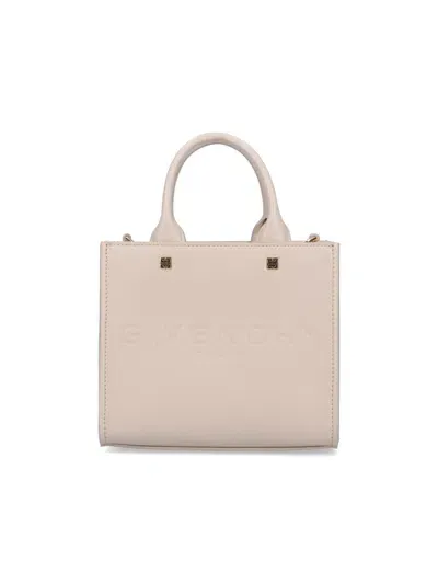 Givenchy "g" Mini Tote Bag In Cream