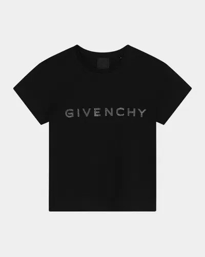 Givenchy Kids' 4g Monogram-jacquard T-shirt In Black