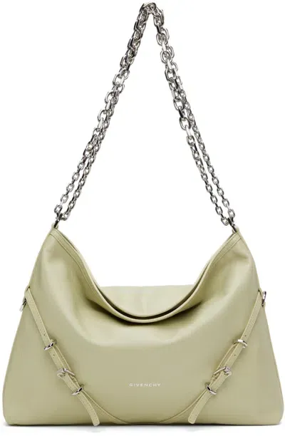 Givenchy Green Medium Voyou Chain Bag In 331-almond Green