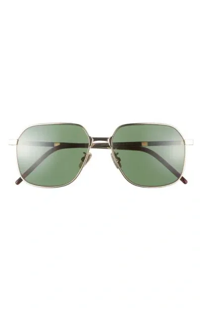 Givenchy Gv One 56mm Square Sunglasses In Gold/green