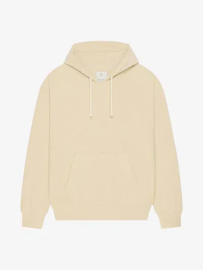 Givenchy Hoodie In Velvet In Beige