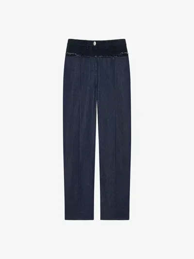 Givenchy Oversized Jeans In Mixed Denim In Blue