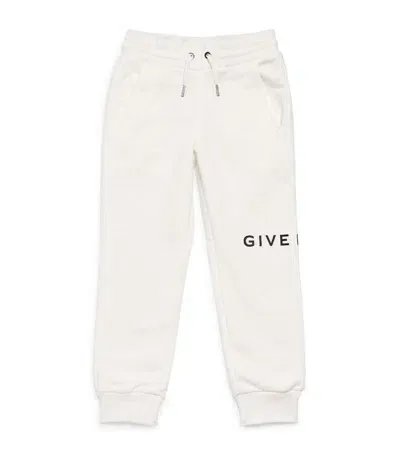 Givenchy Kids' Logo-print Drawstring Track Pants In White