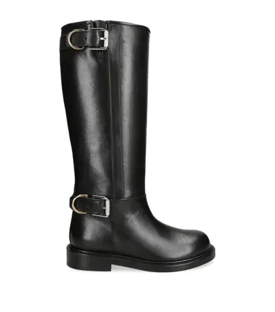 Givenchy Leather Voyou Knee-high Boots In Black