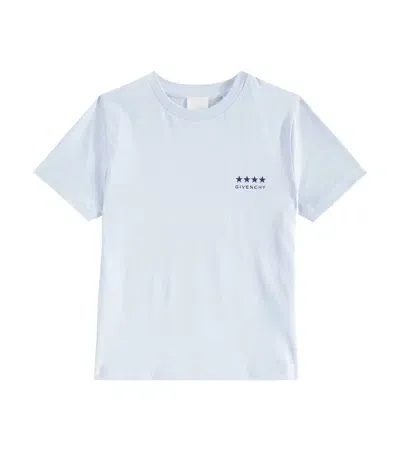 Givenchy Kids' T-shirt Aus Baumwoll-jersey In Blau