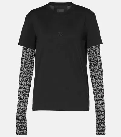 Givenchy Logo Cotton T-shirt In Schwarz