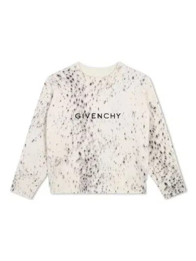 Givenchy Kids' Logo-embroidered Animal-print Jumper In Multicolor