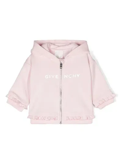 Givenchy Babies' Logo-print Hoodie In Pink