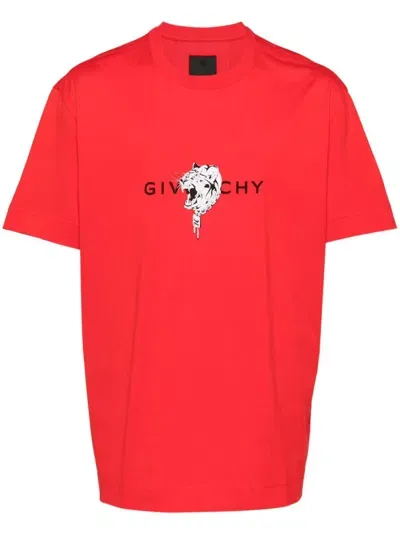 Givenchy Logo-print T-shirt In Red