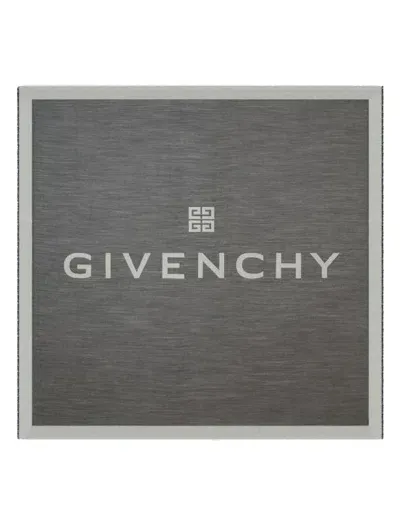 Givenchy Logo Scarf In Grey