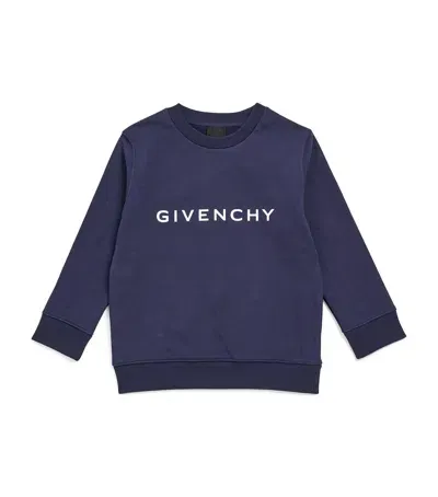 Givenchy Kids' Logo Sweatshirt In Navy