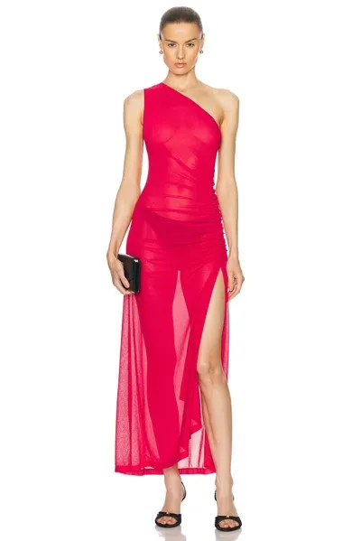 Givenchy One-shoulder Dress In Raspberry