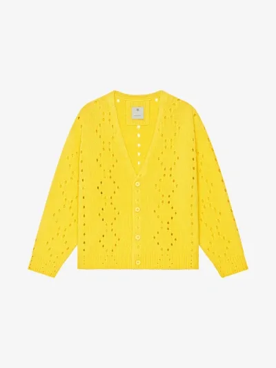 Givenchy Oversized Cardigan In Wool In Sunflower